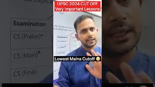 UPSC 2024 CUTOFF Important Lessons We Learn 📖 UPSC Category wise cutoff Prelims #prelimscutoff
