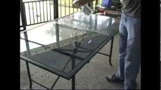Fizzion Cleaning Video Demonstration: Outdoor Glass Patio Table