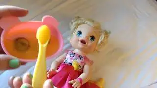 Baby Alive My Baby All Gone Doll Unboxing and Feeding with Banana Apple Food!
