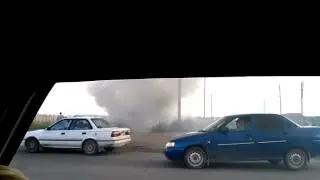 Горящий автобус в Южноуральске-3. 7 июня 2016 г.