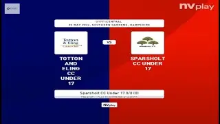 Totton & Eling C.C. U17's vs. Sparsholt C.C. U17's