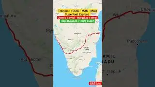 Chennai Central To Mangaluru Central  Train no : 12685 SuperFast Express  #shorts #shortsfeed #viral