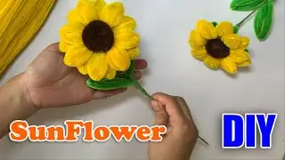 DIY Sunflower Pipe Cleaner Crafts | Simple Flower Tutorial for Beginners