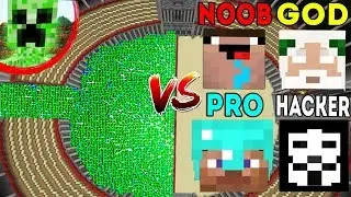 Minecraft Battle: Noob vs PRO vs HACKER vs GOD : SUPER GOD CREEPER APOCALYPSE Challenge - Animation