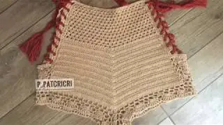 calções crochet tutorial versão em português