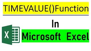 TIMEVALUE Function#TIMEVALUE Formula#TIMEVALUE Function in Excel#TIMEVALUE Formula in Excel#excel