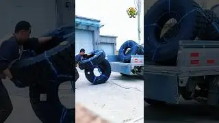 Labor-Saving Tire Loading Process: Making Work Easier with Advanced Tools & Machinery