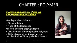 L-7 : BIODEGRADABLE POLYMER OR BIOCOMPATIBLE POLYMER