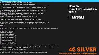 MYSQL Commands in Tamil | Part - 1