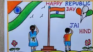 Republic day posters easy drawings ||  how to draw republic day posters #republic day 2026  
