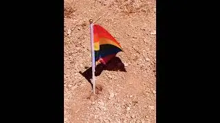 Burning LGBTQ Flag