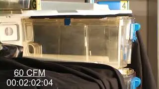 Optimice IVC System | Airflow Test on a Lab Mouse Cage (500% Speed)