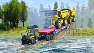 Watch This Mega Truck Carry a Massive Load High Dump! MudRunner Extreme Rescue