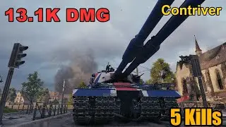 Contriver - 13.1K Damage - 5 Kills - Map: Himmelsdorf - Server: ASIA | World of Tanks