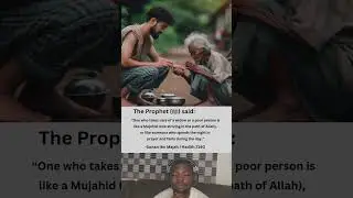When you help the poor, the widows  you are just like a Mujahid -Prophet Muhammad SAW #islam #hadith