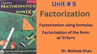 Factorization of the form ax^2+bx+c| 9th Mathematics #factorization