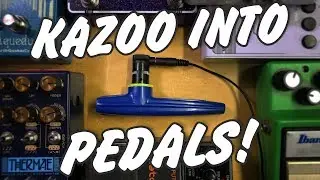 Electric Kazoo into guitar pedals