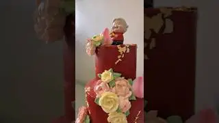 Elegant Chinese-Themed Birthday Cake for Gwama/Ama 👵🏻✨#jesbakes