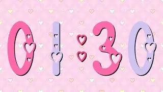 💖 90 Second Heart Timer with LoFi Music | Cute Pink Valentine's Countdown