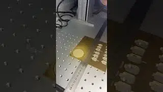 Fiber laser marking machine on brass metal #fiberlasermarkingmachine