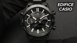 Мужские аналоговые часы Edifice Casio Tough Solar с черным циферблатом