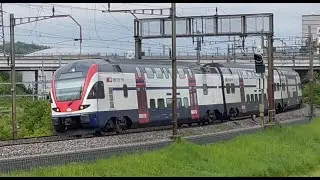 Regionalverkehr-Doppelstock-Zug als RE Olten - Rotkreuz - Arth-Goldau