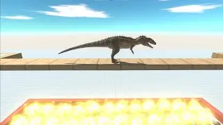 UNSTABLE bridge over FIRE - Animal Revolt Battle Simulator