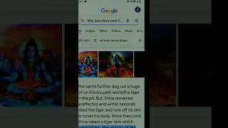 Why Lord Shiva wear Tiger Skin