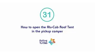 31 How to open the Alu Cab Roof Tent in the pickup camper