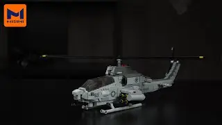 Major launch!Military fan collection: MISINI M8024 Super Cobra Helicopter building block set!