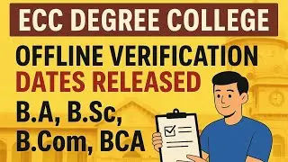 Allahabad affiliated ECC degree College offline document verification date released cuet UG 2025 