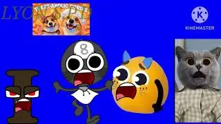 Pizza tower screaming meme friends and cat