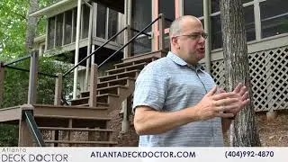Atlanta Deck Doctor Customer Review & Testimonial : Lake House Stairs & Dock Solid Stain Painting