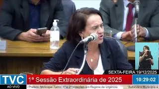 1ª Sessão Extraordinária de 2025