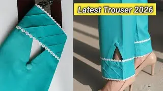 घर पर बनाएं  Stylish और Fashionable Trouser Pant Design ll Trouser Design With Fabric Patti
