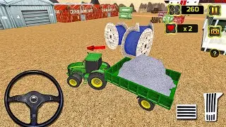 Cement Transport Simulator - Excavator Loading Concrete Into Tractor Truck - Android Gameplay