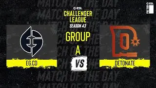 EG.CD vs. Detonate - Map 2 [Overpass] - ESL Challenger League Season 43 - NA - Group A