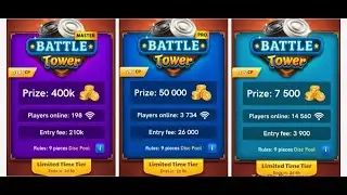 Carrom Pool New Table Battle Tower Game Play #Part 1