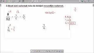 5.195.Razlomci.Skraćivanje razlomak.Zadatak 2