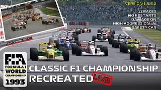 LIVE: F1 1993, AMS2 Custom Championship Season - Full Damage - No Restarts.
