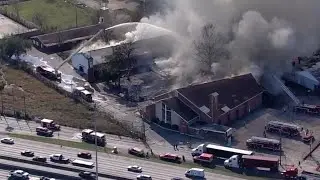Breaking: Fire crews respond to church fire near North Freeway in north Houston