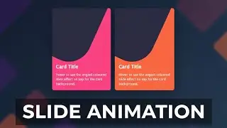 CSS Card Hover Animation | Angled Color Slide Reveal Effect