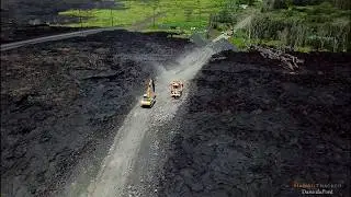 Dozing To Restore Highway 132 (Day 10) - Post Kilauea Eruption