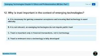 Emerging Technologies Chapter 6: Ethics and Professionalism MCQs Part 1 | #freshman  #mcqs