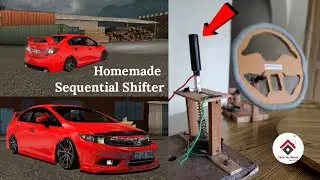 Homemade Sequential Gear shifter |Honda Civic car mod testing ETS2 - Cheap Gaming setup Tech at Home