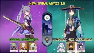 New Spiral Abyss 3.8 | Keqing Aggravate & Wanderer DoubleGeo | Genshin Impact