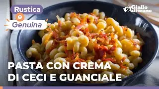 PASTA con CREMA di CECI e GUANCIALE CROCCANTE! 🥓 Un primo piatto veloce, sostanzioso e saporito! 😋