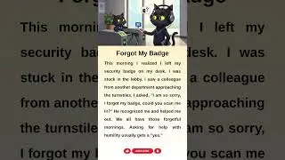 Forgot My Badge 🏢 Show Humility (Work) #shorts #english #office