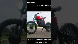 Electric Cafe Racer 360&deg; Look 🔥 | Rusted Suzuki to EV Beast 🔋 | DIY EV Build #shorts