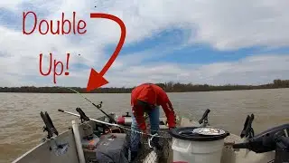 Anchoring for Blue Catfish. Non stop action!